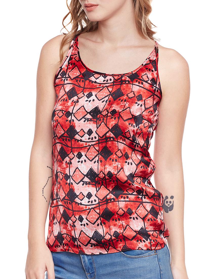 Red printed tank top - 14516358 - Zoom Image - 2
