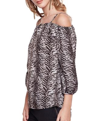 brown printed top - 14516468 - Standard Image - 2