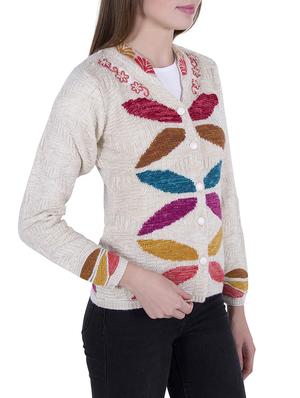 Multicolored woolen cardigan - 14519148 - Standard Image - 2