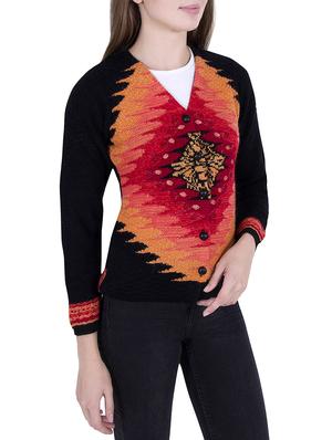 Multicolored woolen cardigan - 14519157 - Standard Image - 2