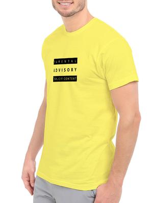 yellow cotton chest print tshirt - 14520677 - Standard Image - 2