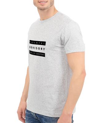 grey cotton chest print tshirt - 14520678 - Standard Image - 2