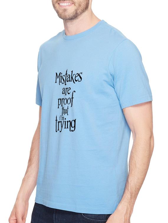 blue cotton chest print tshirt - 14520795 - Zoom Image - 2