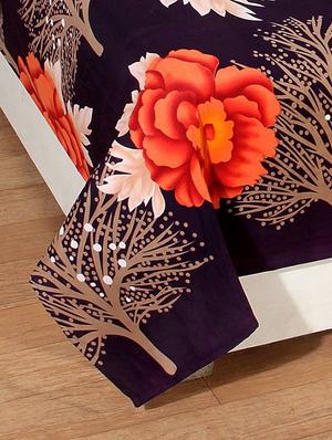 PolyCotton Printed Double Bed Sheet with 2 Pillow Covers - 14521087 - Standard Image - 2