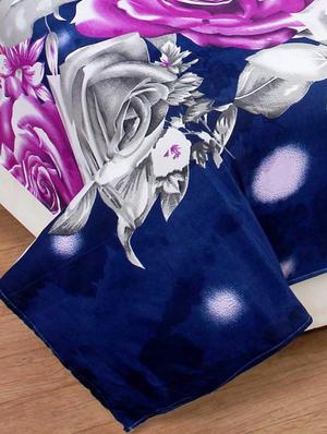 PolyCotton Printed Double Bed Sheet with 2 Pillow Covers - 14521089 - Standard Image - 2