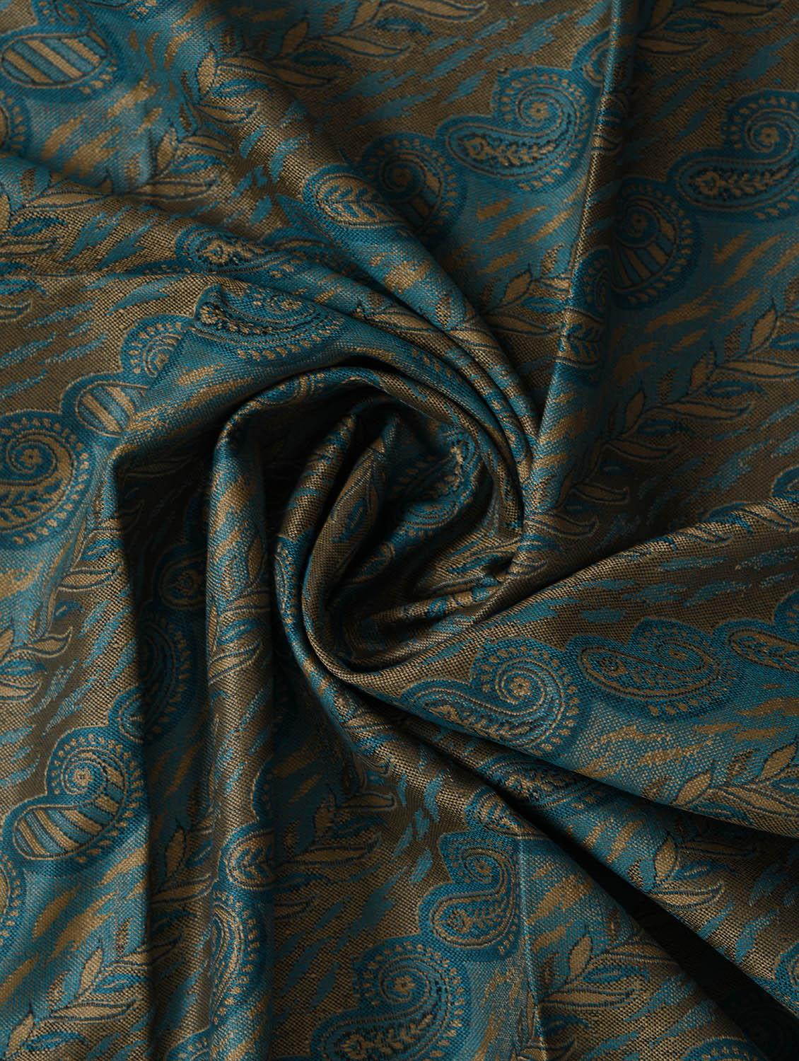 Blue woolen shawl - 14521637 - Zoom Image - 2
