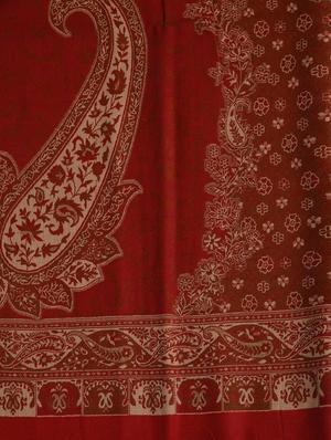 red woolen shawl - 14521651 - Standard Image - 2