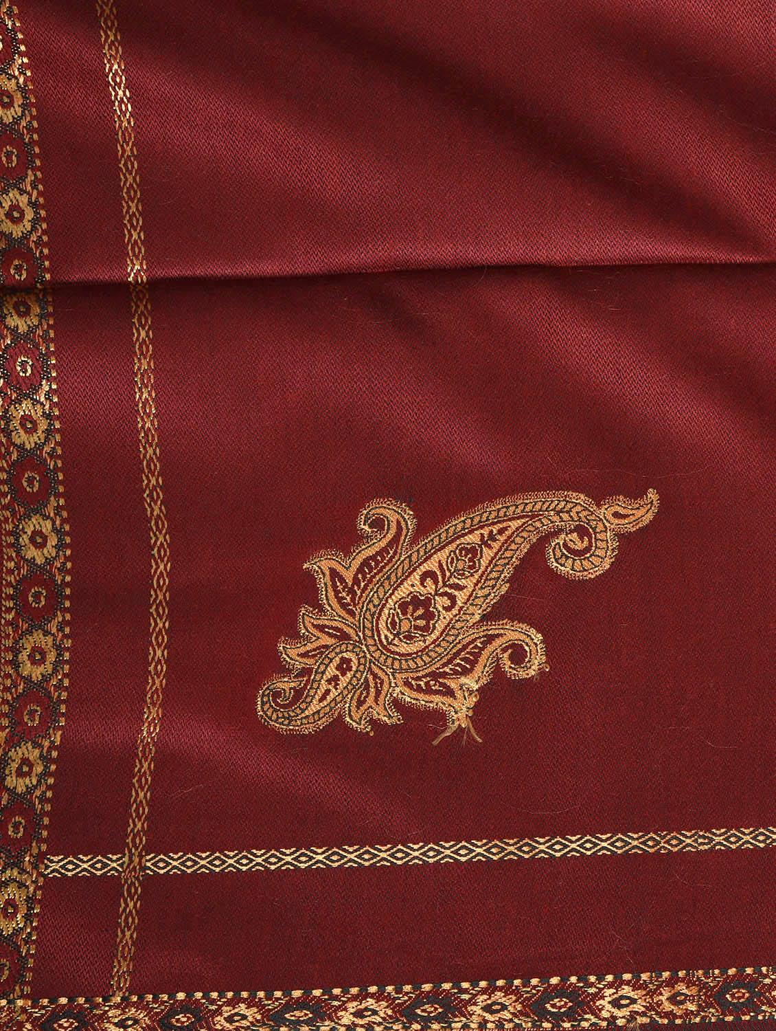 Maroon solid shawl - 14521666 - Zoom Image - 2