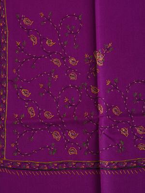 Purple embroidered shawl - 14521721 - Standard Image - 2