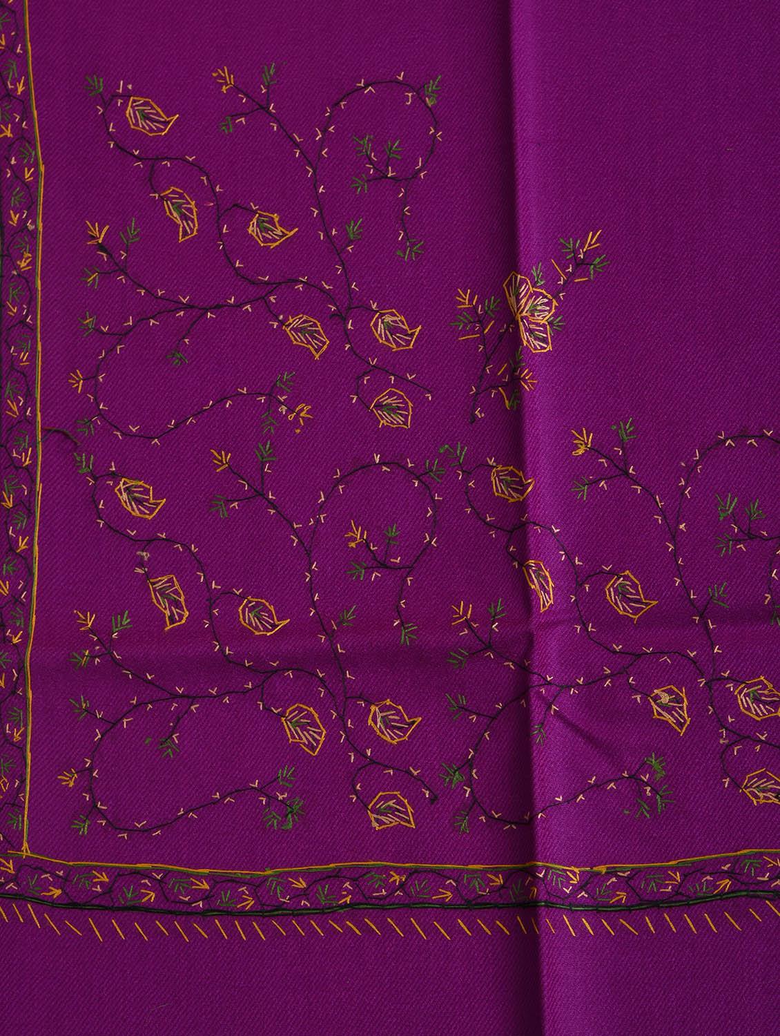 Purple embroidered shawl - 14521721 - Zoom Image - 2