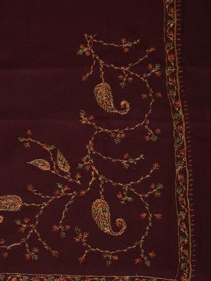 brown embroidered shawl - 14521726 - Standard Image - 2