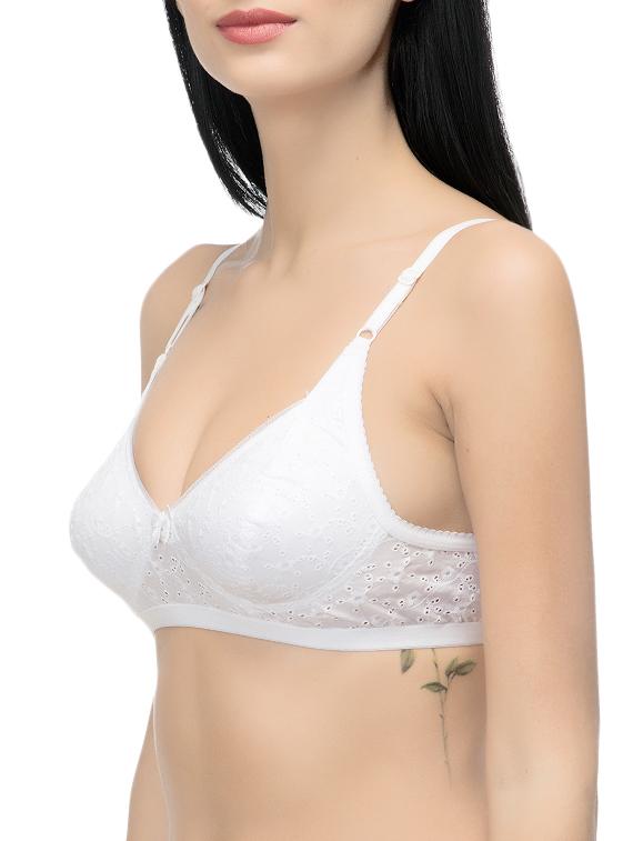 white embroidered bra - 14521775 - Zoom Image - 2