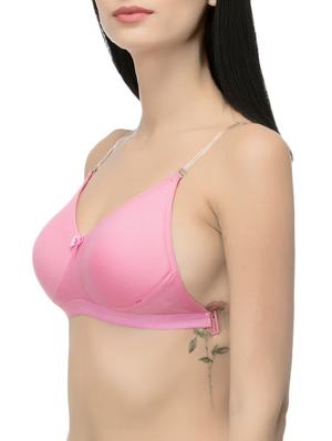 pink solid backless bra - 14521785 - Standard Image - 2
