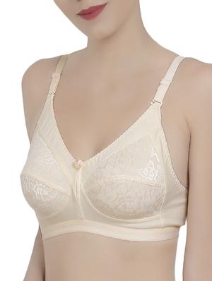 beige cotton blend minimizer bra - 14521807 - Standard Image - 2