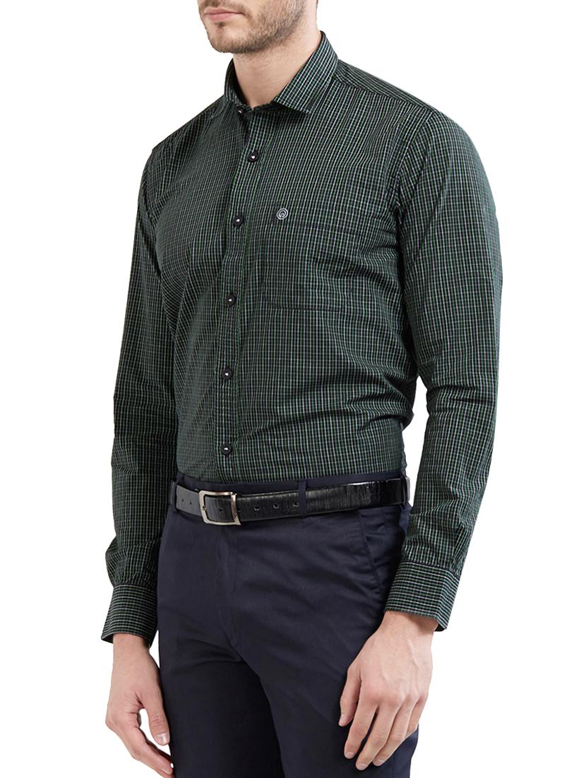 green cotton casual shirt - 14525726 - Zoom Image - 2