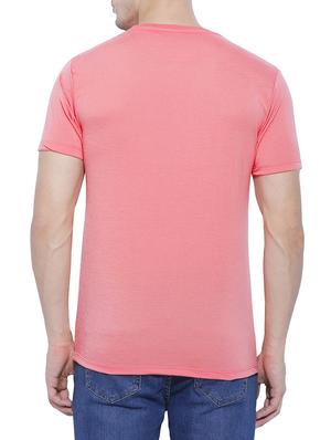 pink cotton chest print t-shirt - 14526804 - Standard Image - 2