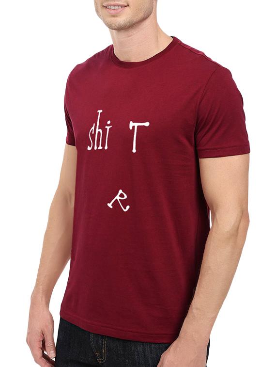 maroon cotton t-shirt - 14526849 - Zoom Image - 2