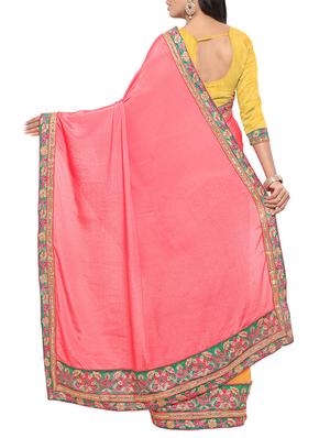 pink silk half & half saree with blouse - 14527232 - Standard Image - 2