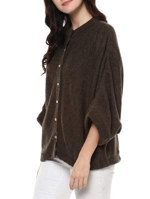 brown acrylic cardigan - 14527303 - Standard Image - 2