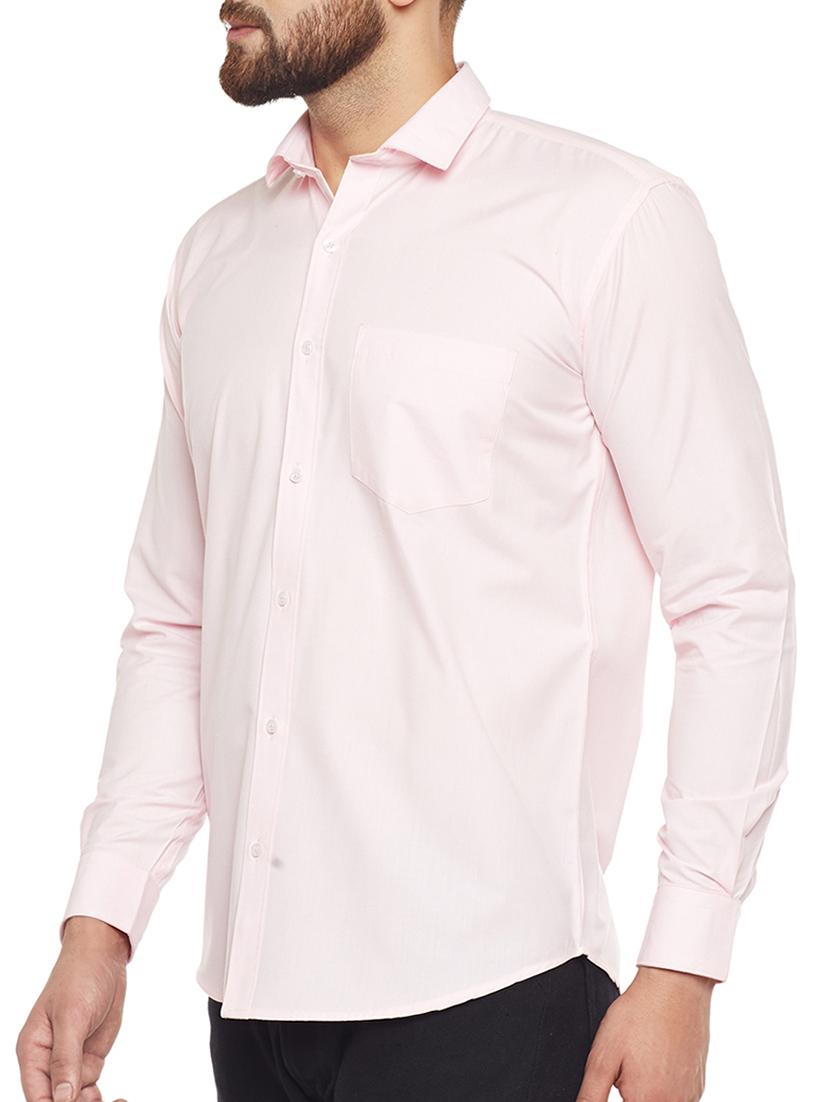 pink cotton blend casual shirt - 14527875 - Zoom Image - 2