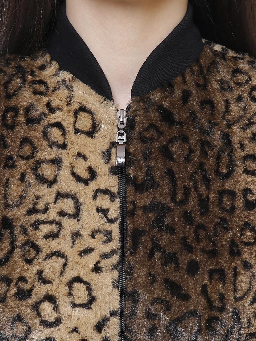 brown faux fur jacket - 14528492 - Zoom Image - 5