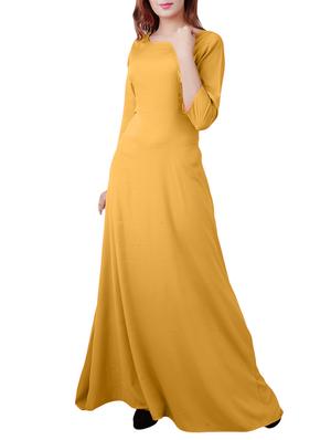round neck solid maxi dress - 14528509 - Standard Image - 2