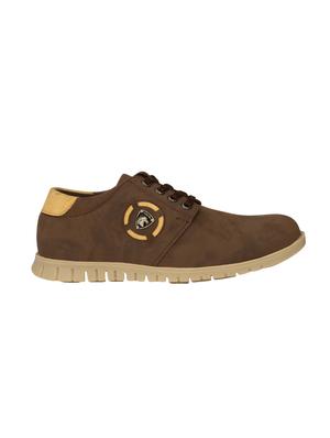 brown leatherette lace up shoe - 14528691 - Standard Image - 2