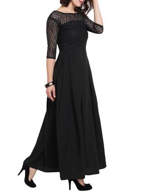 floral lace panel pleated maxi dress - 14528880 - Standard Image - 2