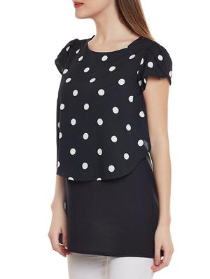black printed crepe tunic - 14528896 - Standard Image - 2