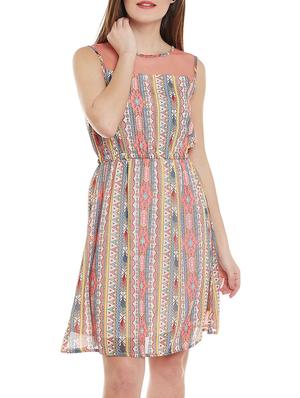 pink georgette blouson dress - 14528902 - Standard Image - 2
