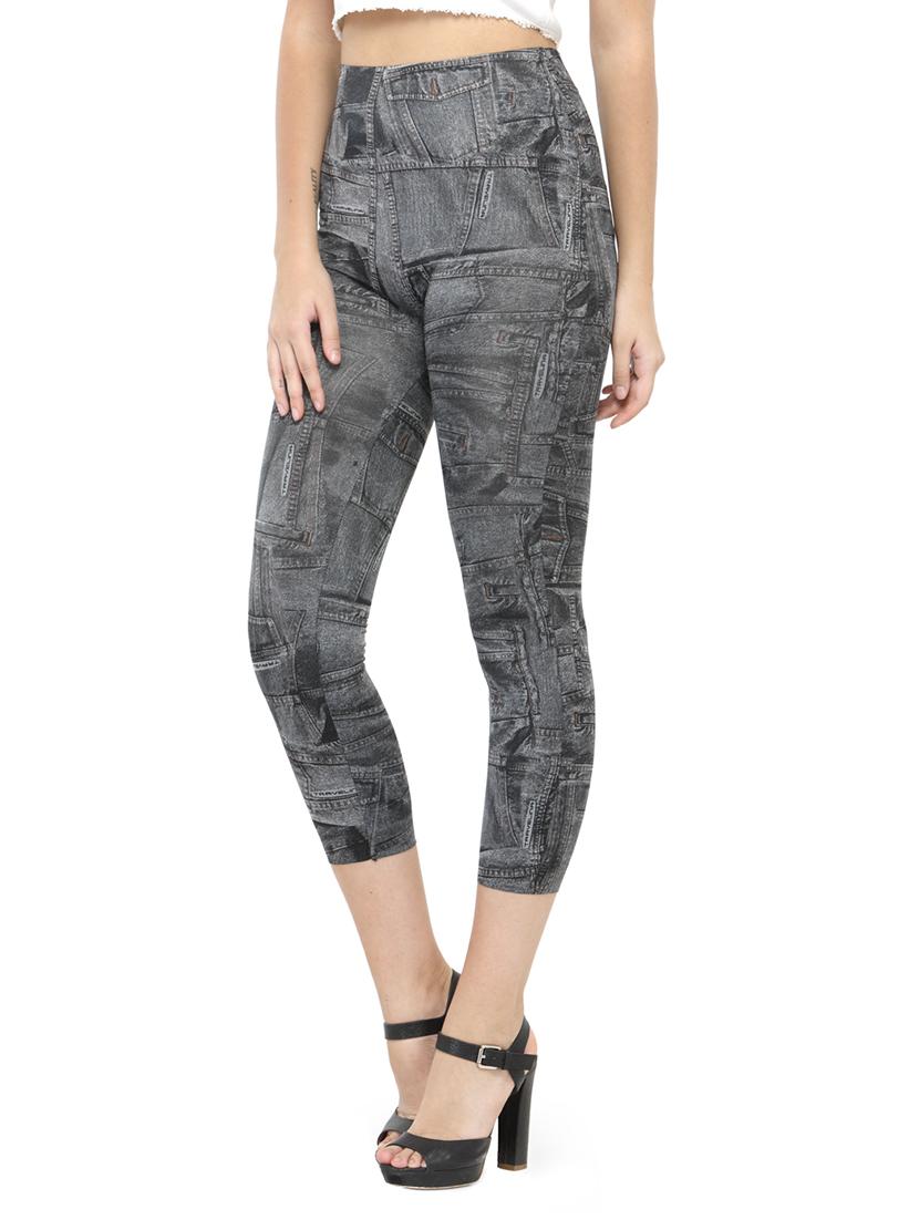 grey printed capri - 14528934 - Zoom Image - 2