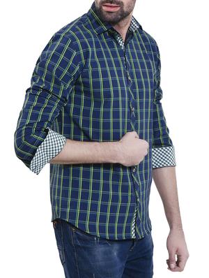 blue cotton casual shirt - 14528982 - Standard Image - 2
