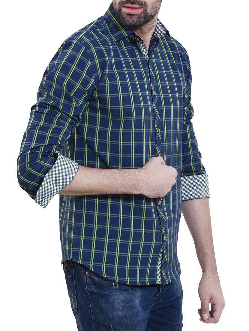 blue cotton casual shirt - 14528982 - Zoom Image - 2