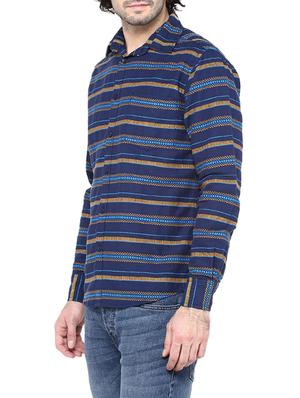 blue cotton casual shirt - 14529005 - Standard Image - 2