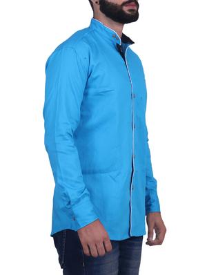 blue cotton casual shirt - 14529093 - Standard Image - 2