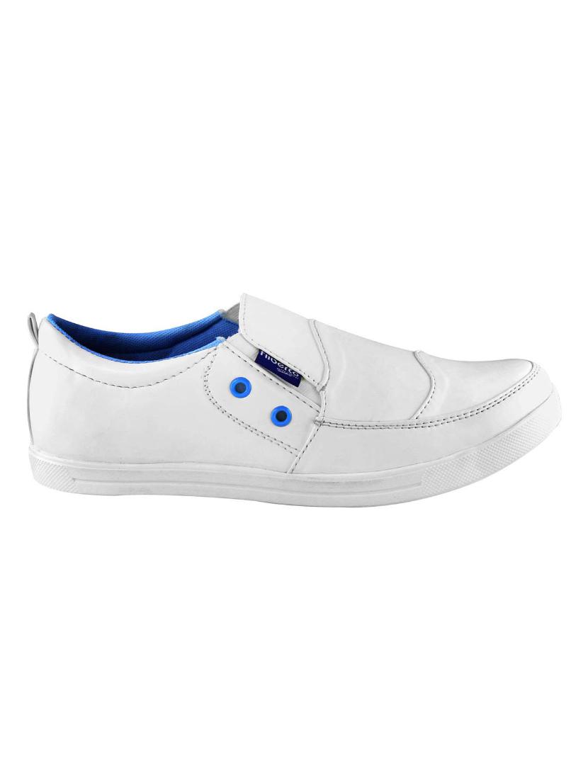 white leatherette casual slipon - 14529138 - Zoom Image - 2