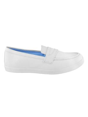 white leatherette casual slipon - 14529140 - Standard Image - 2