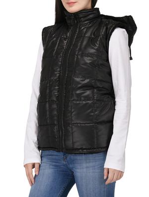 solid black gilet jacket - 14529186 - Standard Image - 2
