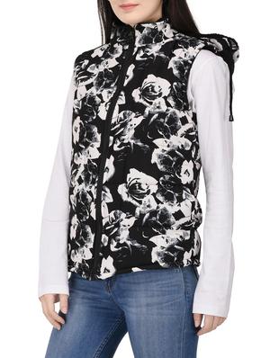 black printed gilet jacket - 14529187 - Standard Image - 2