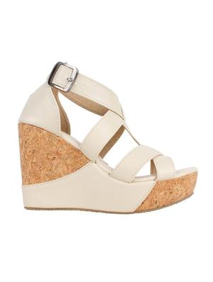 Glitzy Galz Women Cream Platform Sandal - 14529348 - Standard Image - 2
