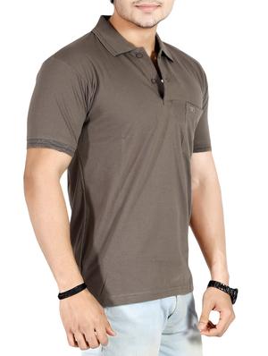 brown cotton pocket t-shirt - 14529926 - Standard Image - 2
