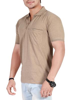 brown cotton pocket t-shirt - 14529927 - Standard Image - 2