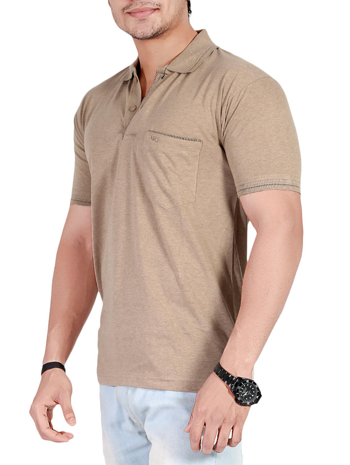 brown cotton pocket t-shirt - 14529927 - Zoom Image - 2