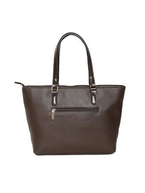 brown leatherette regular handbag - 14530322 - Standard Image - 2