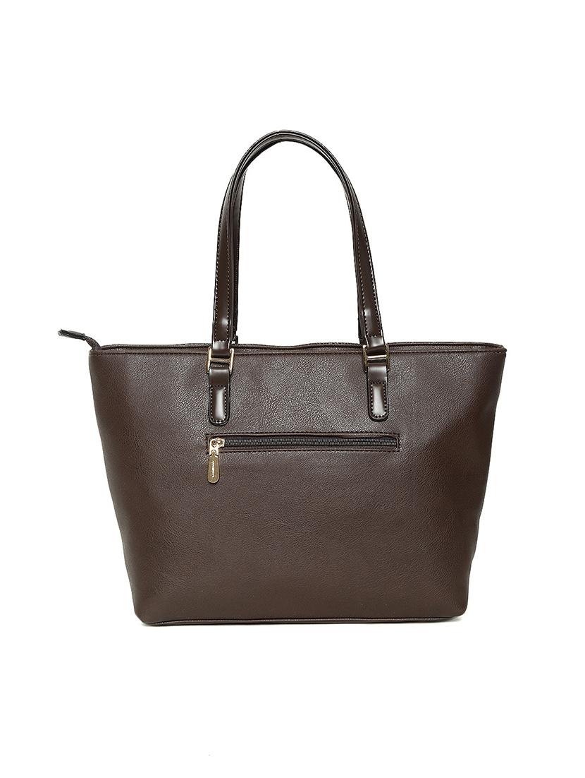 brown leatherette regular handbag - 14530322 - Zoom Image - 2