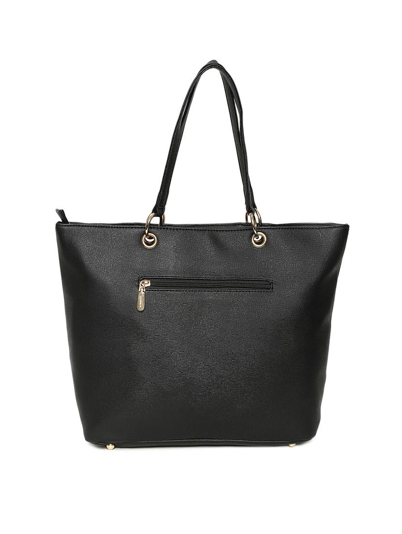 black leatherette regular handbag - 14530327 - Zoom Image - 2