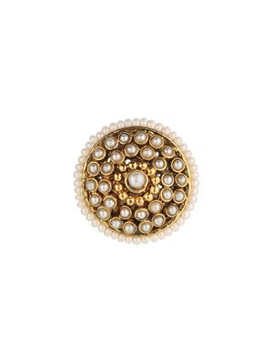 golden brass maang teeka - 14531231 - Standard Image - 2