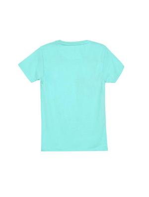 aqua blue cotton blend t-shirt - 14531381 - Standard Image - 2