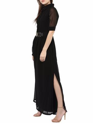black belted maxi dress - 14531453 - Standard Image - 2