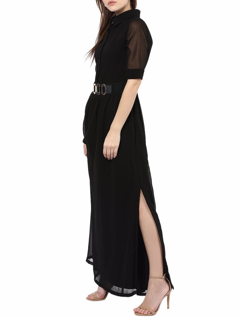black belted maxi dress - 14531453 - Zoom Image - 2